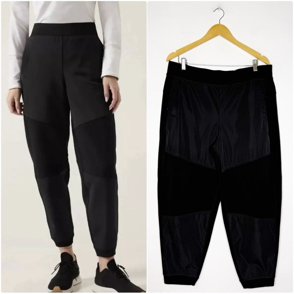 Athleta Get Set Hybrid Joggers Black Sweatpants Size XL